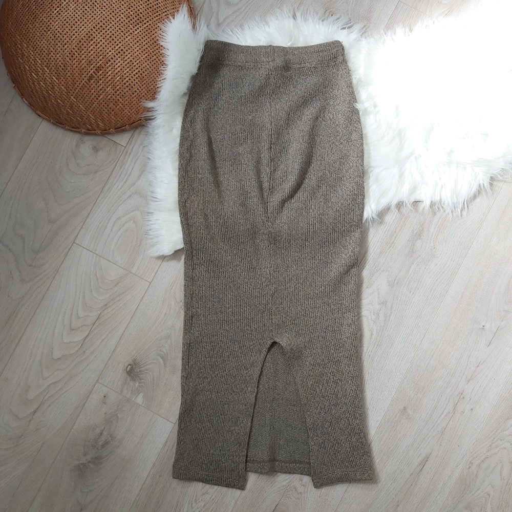 Y2K Knitted Wool Maxi Skirt